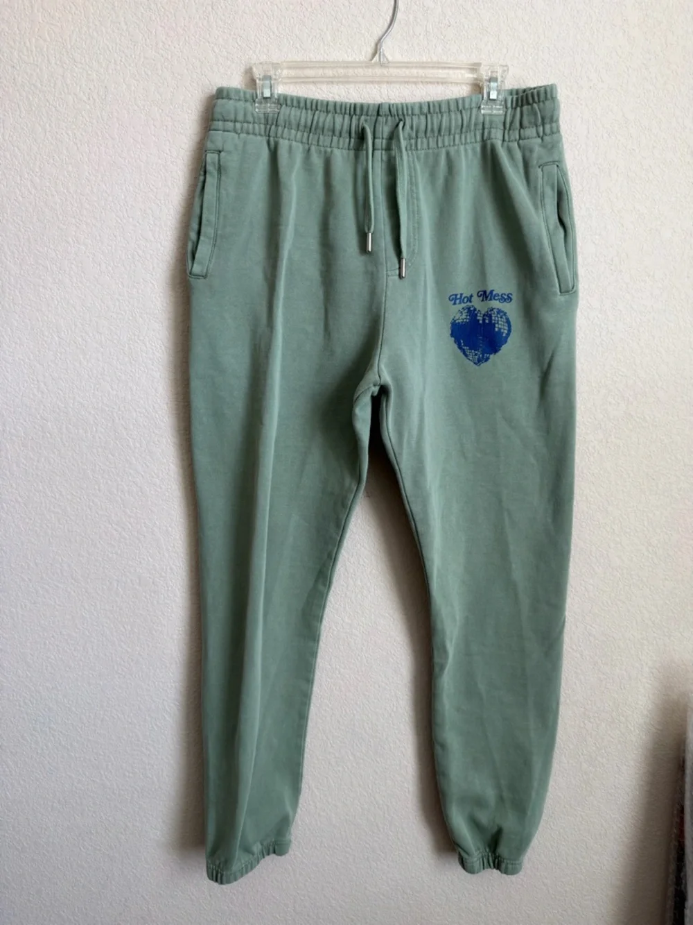 Alix Earle Hot Mess Podcast Disco Heart Hoodie & Sweatpants Set M/S Sage Green - Picture 9 of 13